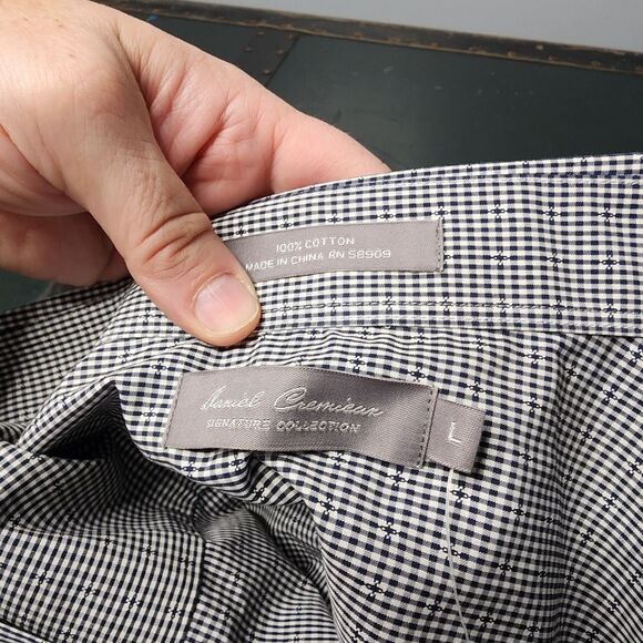 Daniel Cremieux Signature Short-Sleeve Shirt L Mini Check NWT $79.99 - Picture 5 of 9